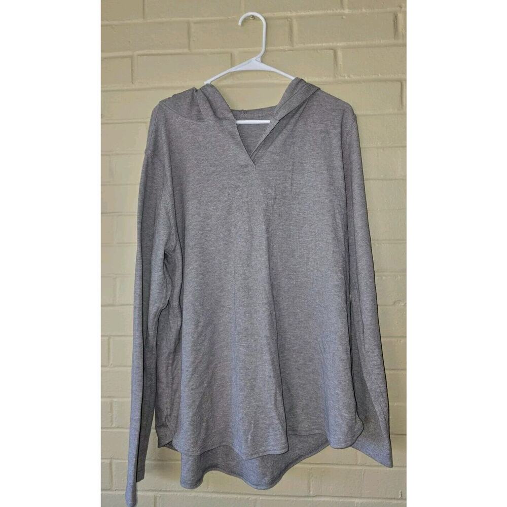 Duluth Trading Womens Dynamite Work Waffle Hooded Henley Size XXL